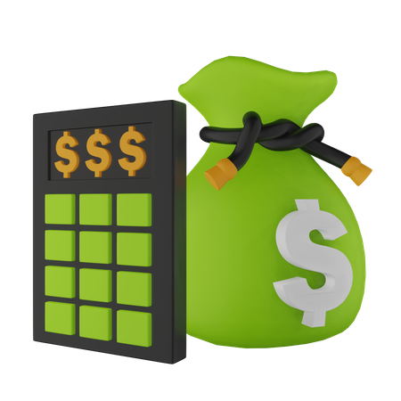 Money Calculation  3D Icon