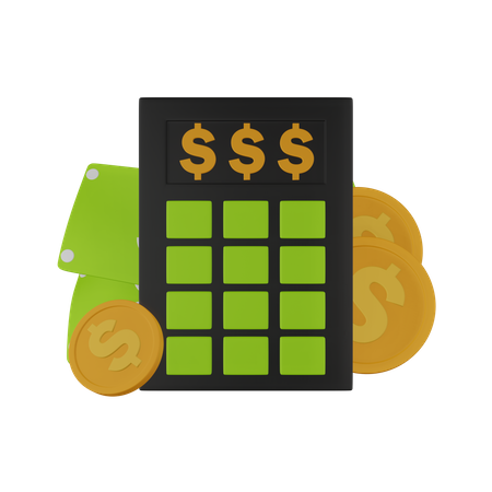 Money Calculation  3D Icon