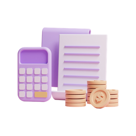 Money Calculation  3D Icon