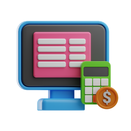 Money Calculation  3D Icon