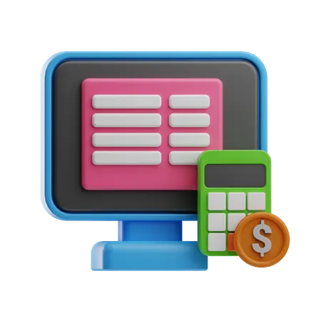 Money Calculation  3D Icon