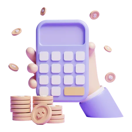 Money Calculation  3D Icon