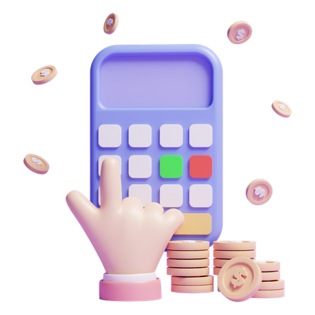 Money Calculation  3D Icon