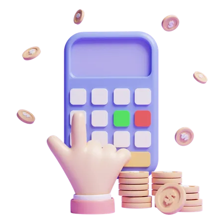 Money Calculation  3D Icon