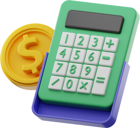 Money Calculation  3D Icon