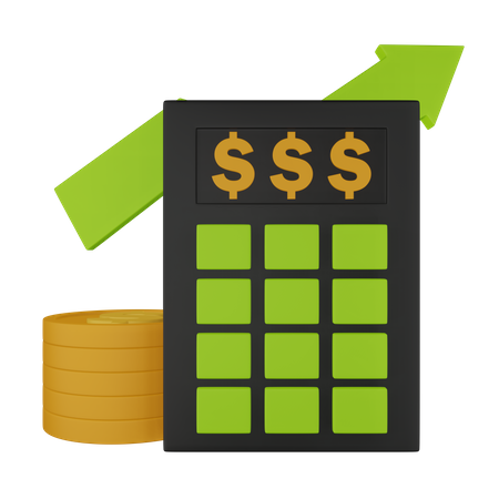 Money Calculation  3D Icon