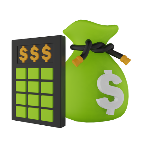 Money Calculation  3D Icon