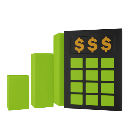 Money Calculation  3D Icon