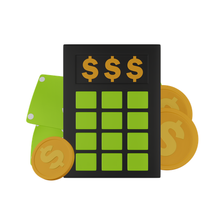 Money Calculation  3D Icon