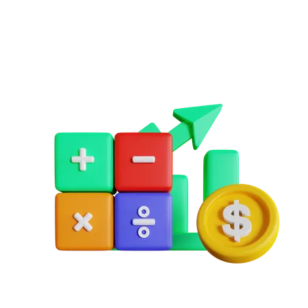 Money Calculation  3D Icon