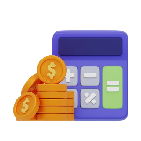 Money Calculation  3D Icon
