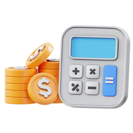 Money calculator  3D Icon