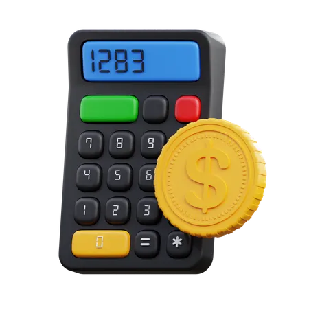 Money calculator  3D Icon