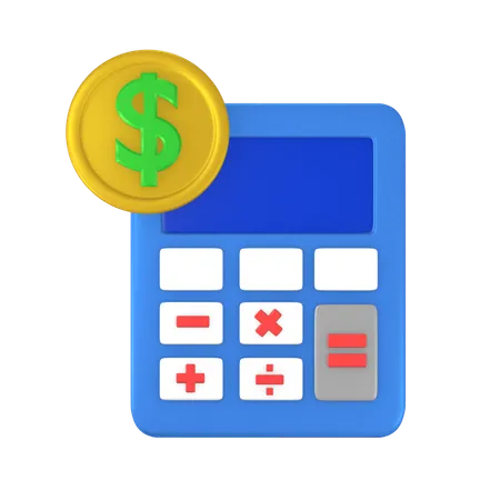 Money calculator  3D Illustration