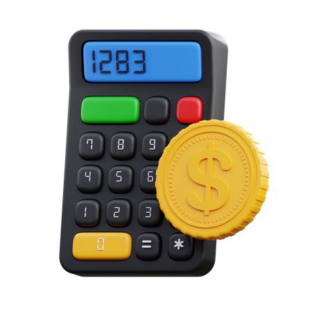 Money calculator  3D Icon