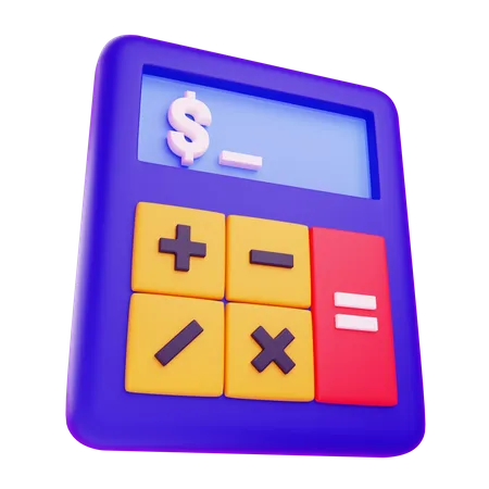 3 D Money Calculator With Isolated Background 3D Icon