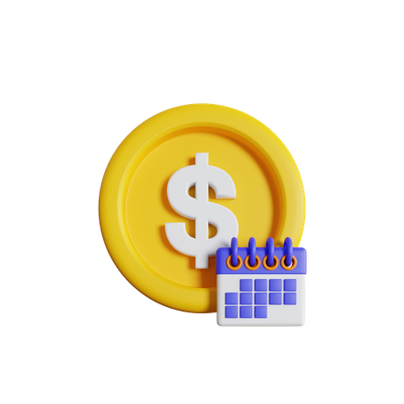 Money Calendar  3D Icon