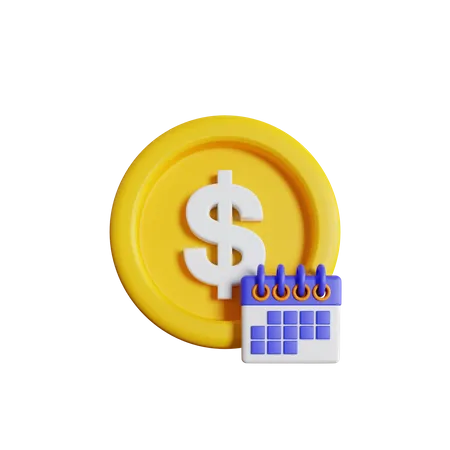 Money Calendar  3D Icon