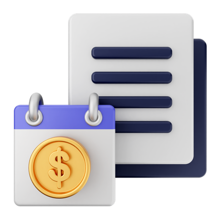 Money Calendar  3D Icon