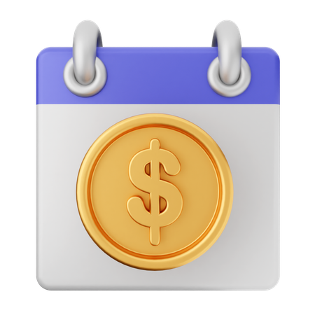 Money Calendar  3D Icon