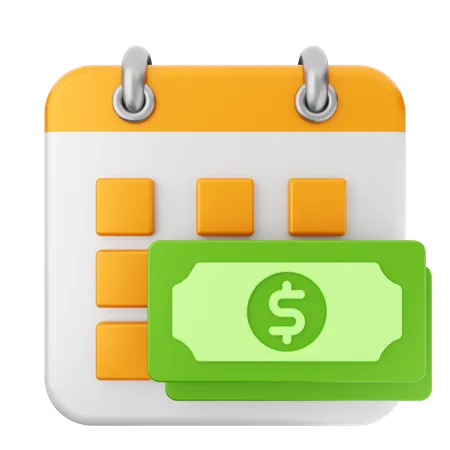 Money Calendar  3D Icon