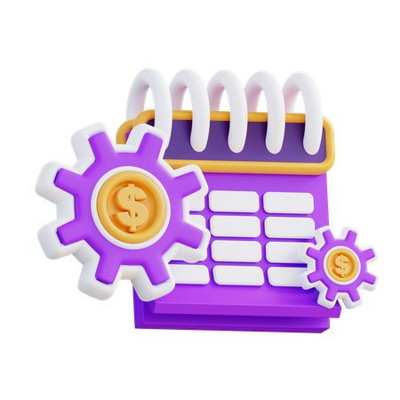 Money Calendar  3D Icon