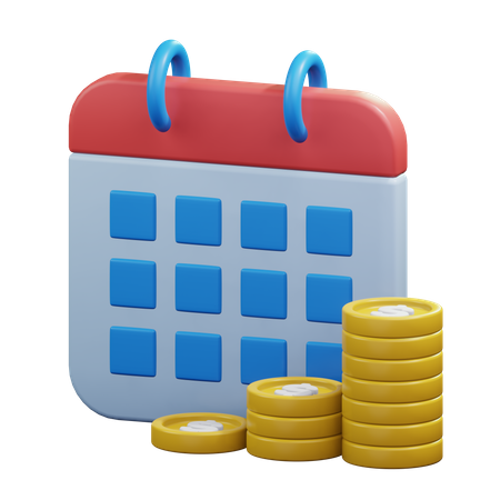 Money Calendar  3D Icon