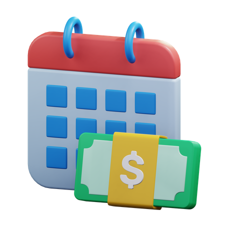 Money Calendar  3D Icon