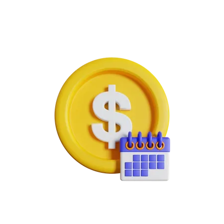 Usd Coin Payment Schedule Or Payment Dealine 3D Icon