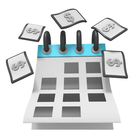 Planning To Make Money On The Calendar 3D Icon