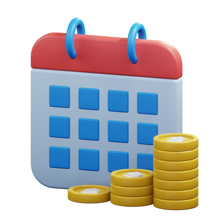 Money Calendar  3D Icon