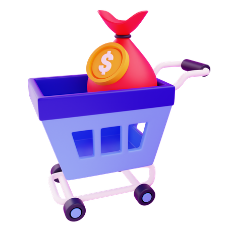 Money Cart  3D Icon