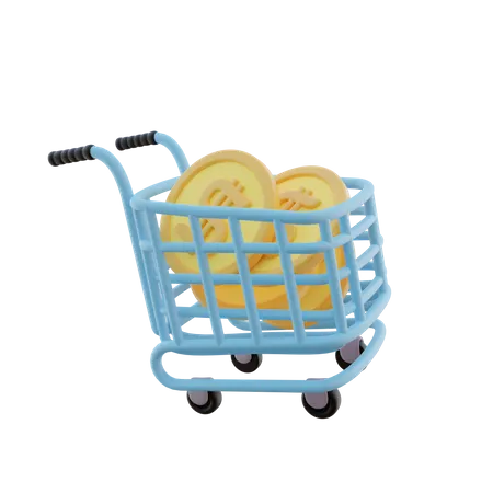 Money Cart  3D Icon