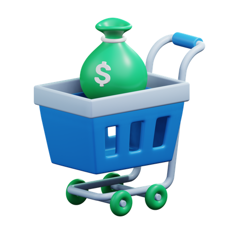 Money Cart  3D Icon