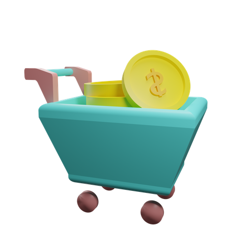 Money Cart  3D Illustration