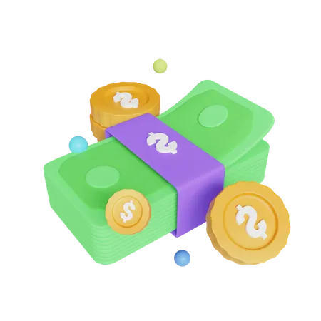 Money Cash 3 D Illustration 3D Icon