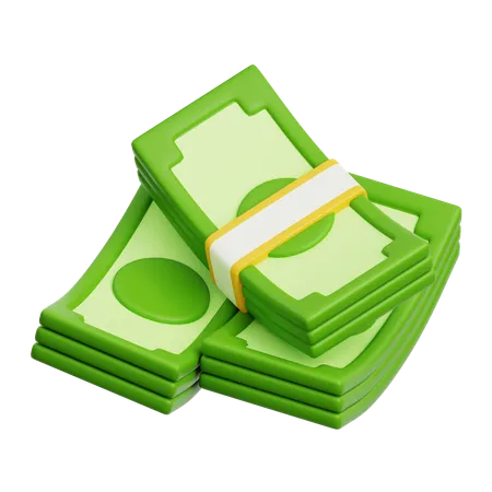 Money Cash Bundle  3D Icon