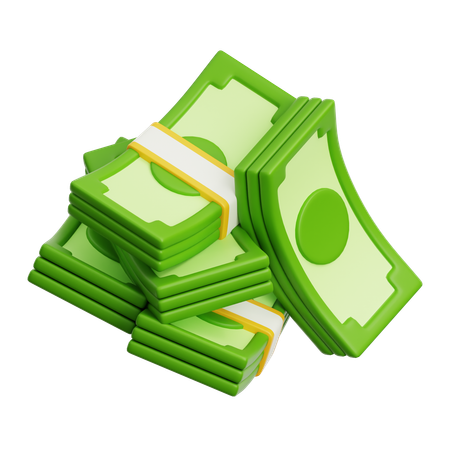 Money Cash Bundle1  3D Icon