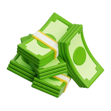 Money Cash Bundle1  3D Icon