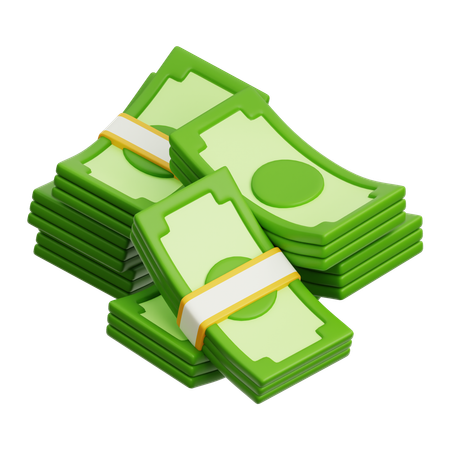 Money Cash Bundle2  3D Icon