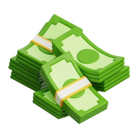 Money Cash Bundle2  3D Icon