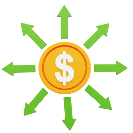 Money Cashflow  3D Icon