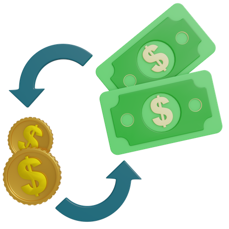 Money Change  3D Icon