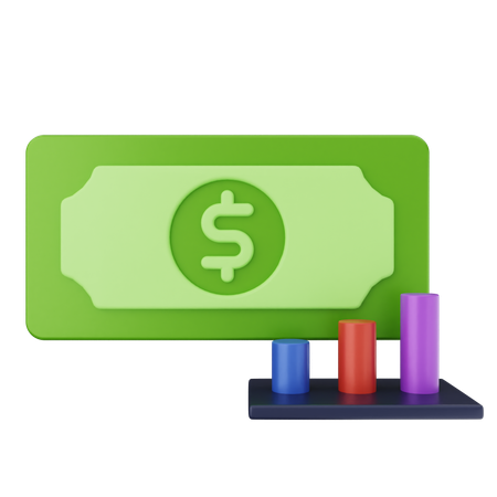 Money Chart  3D Icon