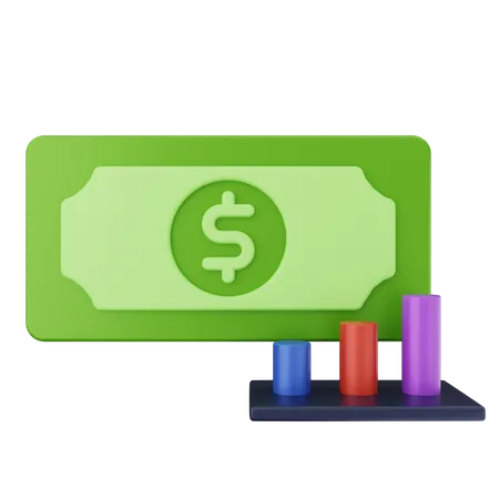 Money Chart  3D Icon