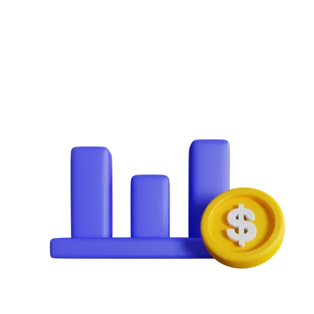 Usd Financial Chart 3D Icon