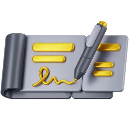 Money Cheque  3D Icon