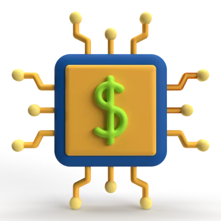 Money Chip  3D Icon
