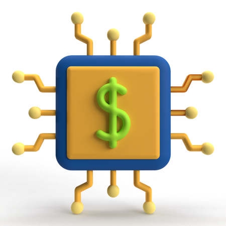 Money Chip  3D Icon