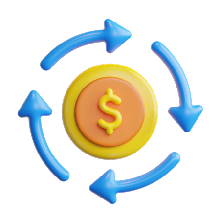 Money circle  3D Icon